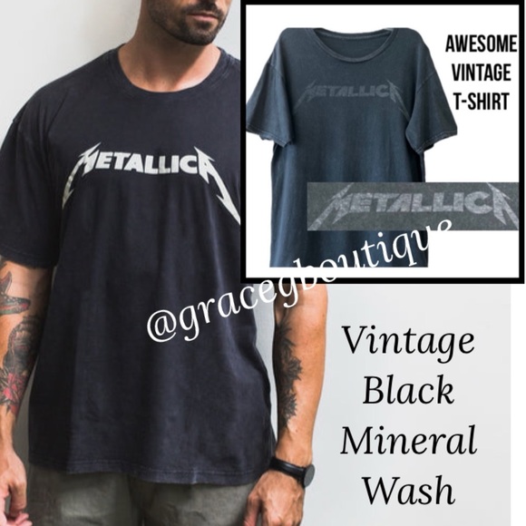 Metallica Vintage T-shirt Distressed Grunge Metallica Rock Band Concert Tee - Picture 1 of 15